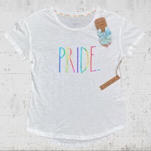 NWT Rae Dunn Pride Short Sleeve T Shirt & Scrunchie Size XS
